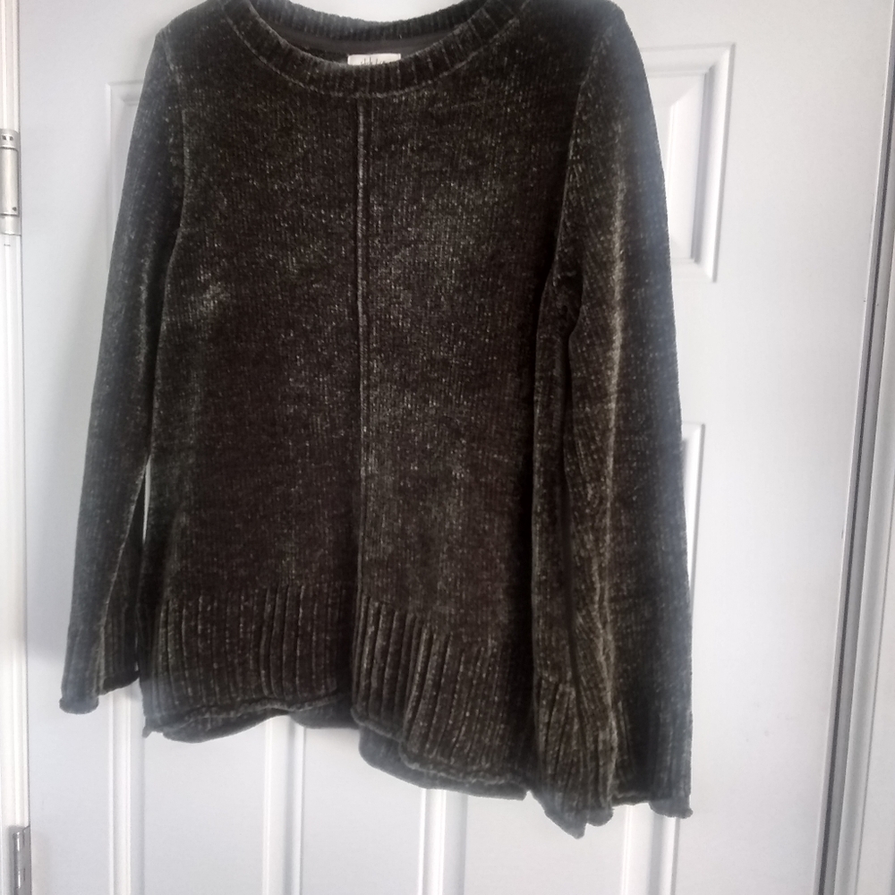 Style & Co Chenille Center Seam Pullover Sz M